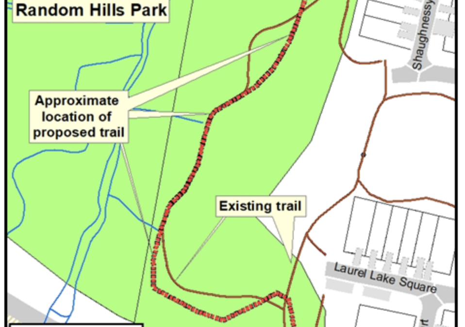 Random Hills Park Access to I-66 Trail Closed for Construction
