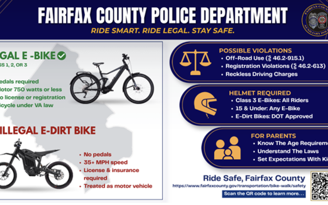 Fairfax County Emphasizes Education and Safety as E-Bike Use Grows